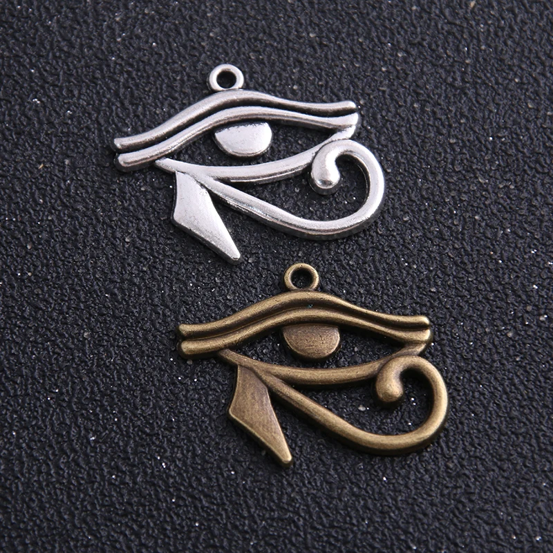 6pcs 26*32mm Two Color Rah Egypt Eye Of Horus Egyptian Charms Pendants for Necklace Bracelet Jewelry Making