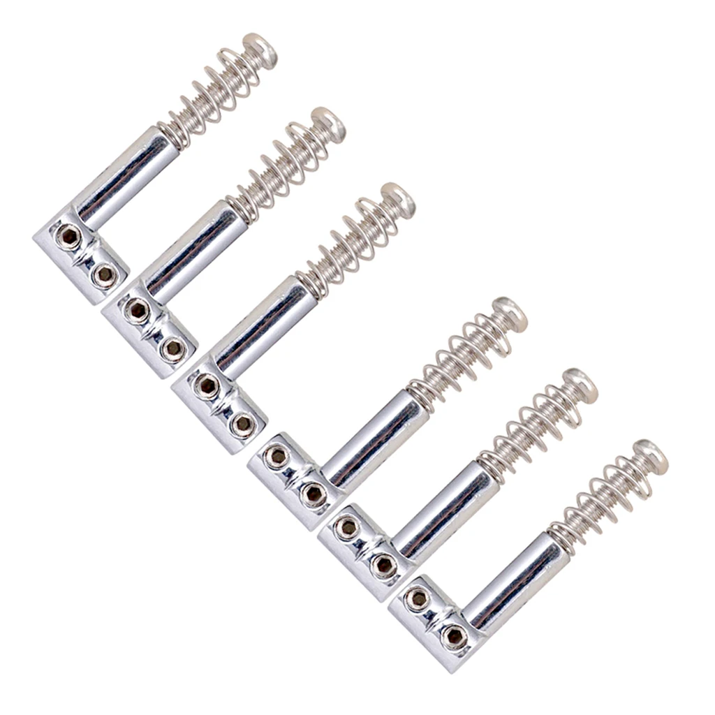 6pcs Alloy Bridge Saddles for TL Style Electric Guitar DIY Parts 3L3R Silver