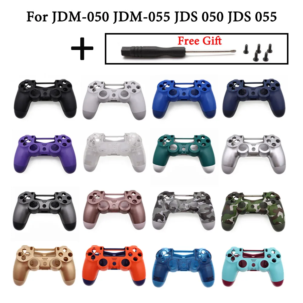 ด้านหน้ากลับพลาสติกด้านบน Shell สำหรับ Sony PS4 JDM-050 PS4 Pro Controller JDM-055 JDS 055 JDS 050