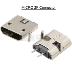 10 sztuk/zestaw Micro USB 2 Pins złącze gniazdo 90/180 ° Jack złącza USB zestaw dla MP3 Lenovo Huawei Samsung SMD DIP gniazdo