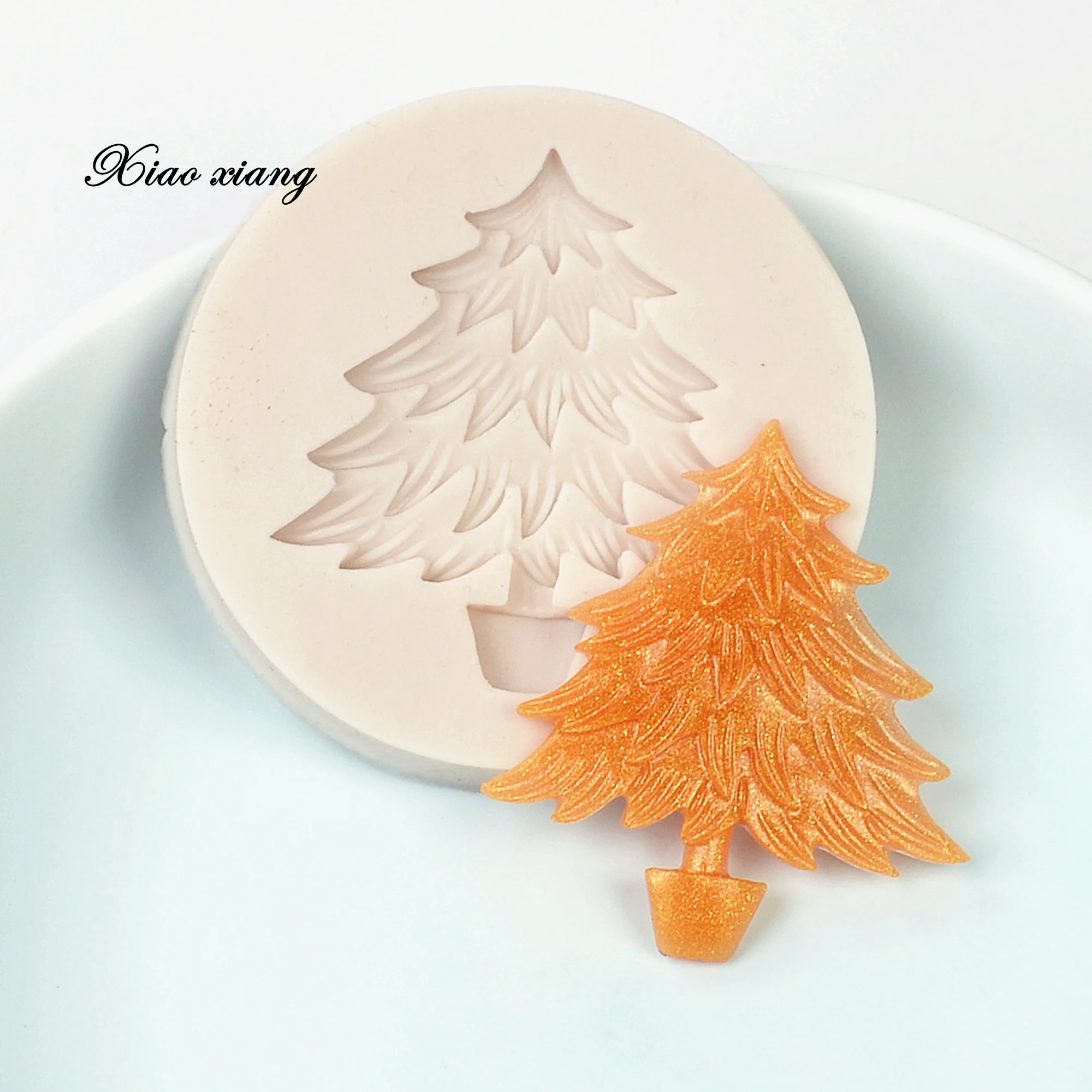 Christmas Tree Fondant Cake Silicone Mold Christmas Cake Decorating Tools Cupcake Chocolate Biscuits Mold DIY Baking Mould