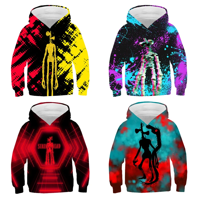 2021 New Hot Game 3D Siren Head Hoodies Tops Children Sweatshirt Superzings Cute Oversized Pullover Kids Cool Coat Hooded Unisex