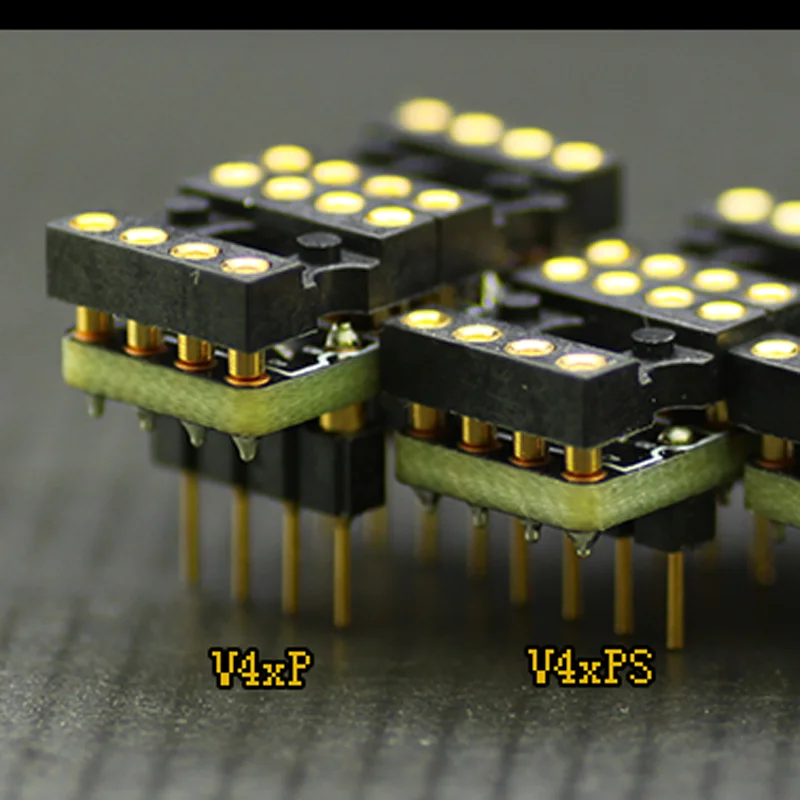 Gold-plated DIP8 Single to Dual Op Amp Adapter Converter OP amplifier IC DIP socket OPA128 OPA627 AD847 AD797 MILL-MAX PIN