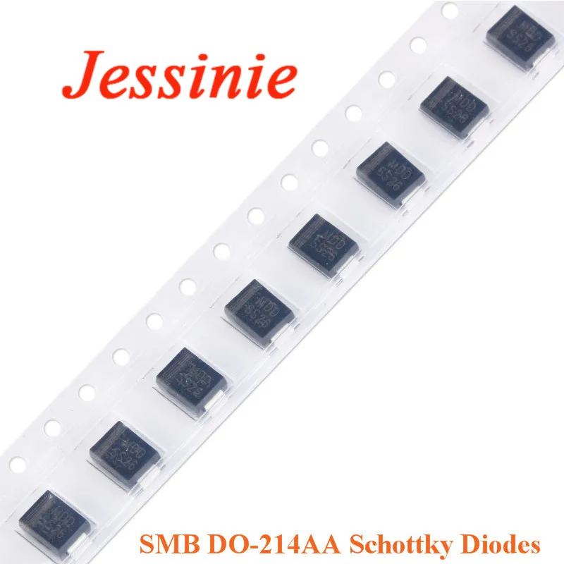 10 pcs SMB DO-214AA SMD Schottky Diodes SK54 SS24 SS26 SS34 SS36 SS54 SS56 SS210 SS310 SS510 SS2200 SS3200