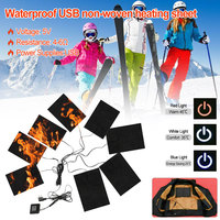 Winter Warm USB Electric Cloth Heater Pad Outdoor Sport Electric Vest Heating Waist Jacket USB Thermal Heated Pad Body Warmer