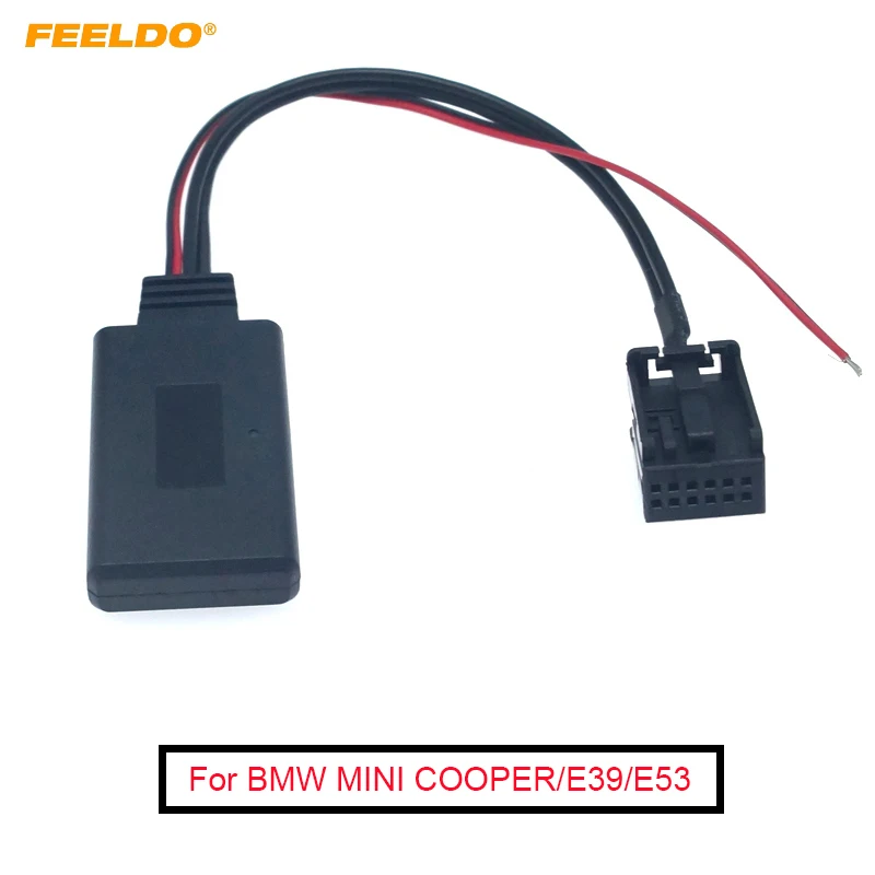 

FEELDO 5Pcs Car Audio 12Pin Wireless Bluetooth Module Receiver AUX Cable For BMW MINI COOPER/E39/E53/X5/Z4/E85/E86/X3/E83