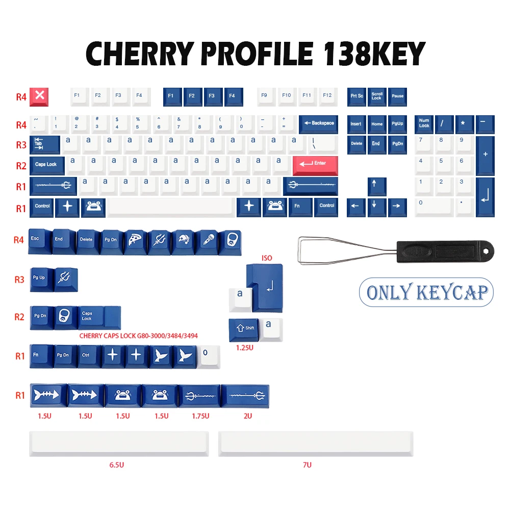 GMK RAMA a Shrimp pbt Keycap Cherry Profile For dz60/gk61/108 Corsair STRAFE K65 K70 With 1.75u 2u Shift 7u Space Key Cap