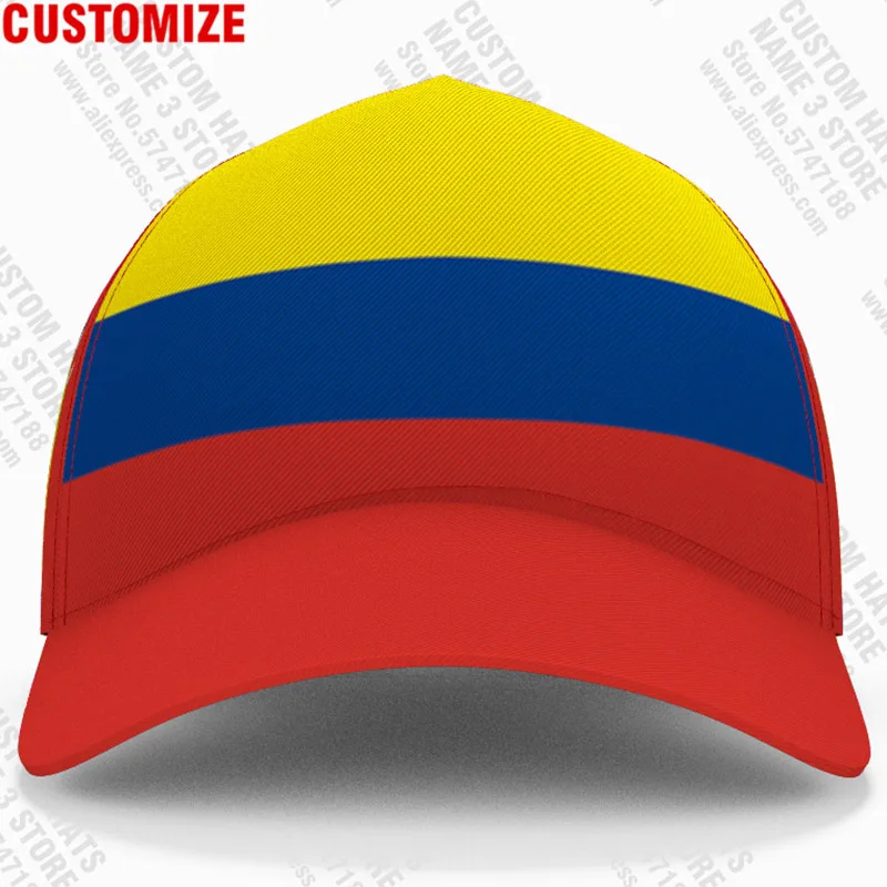 Colombia Baseball Caps Free 3d Custom Made Name Number Team Logo Co Hat Col Country Travel Spanish Nation Republic Flag Headgear