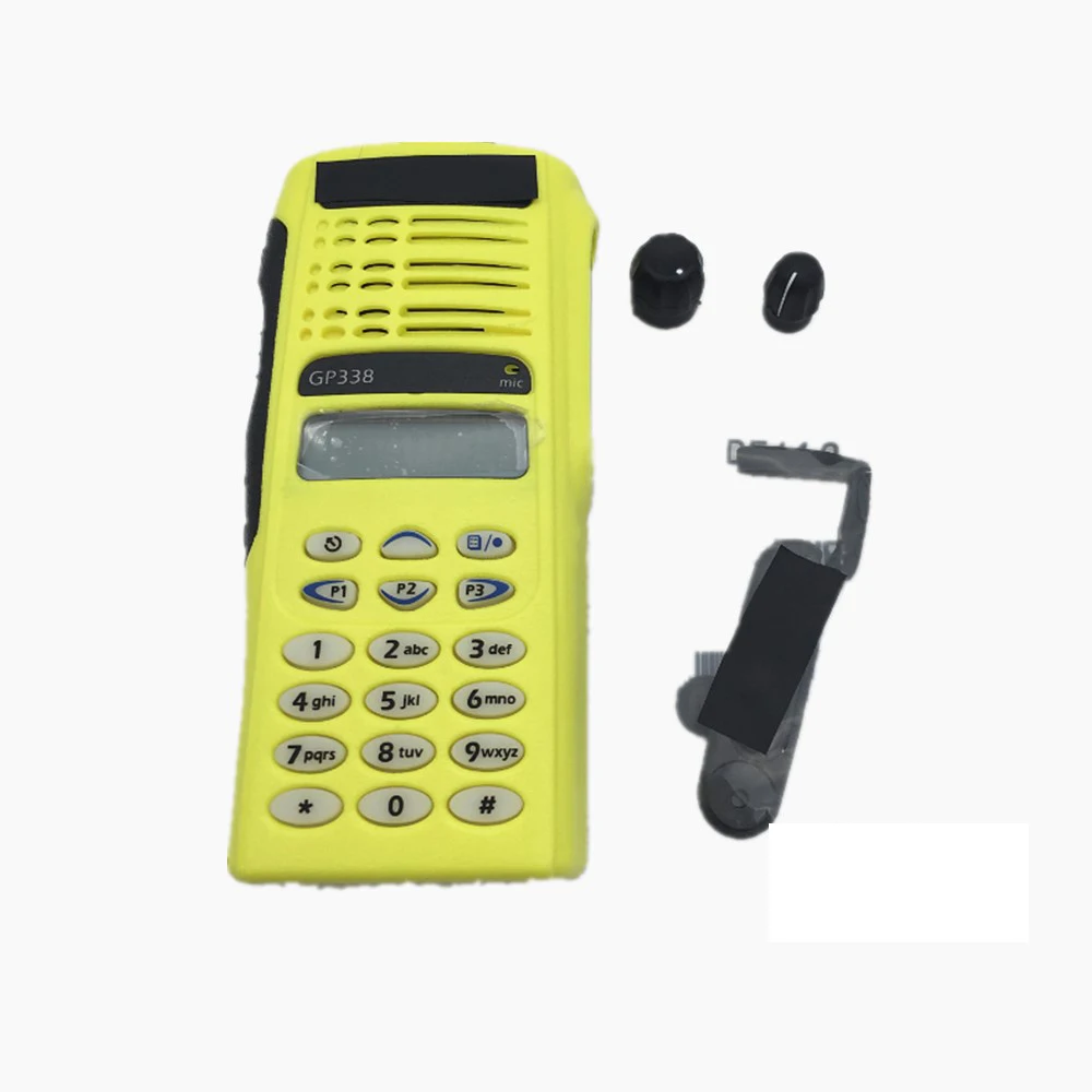 

Yellow Black Housing Case W/Flex Cable+Knob +Digital Keys+Dust Cover For Motorola GP338 GP380 MTX960 PTX760 Radio Walkie Talkie