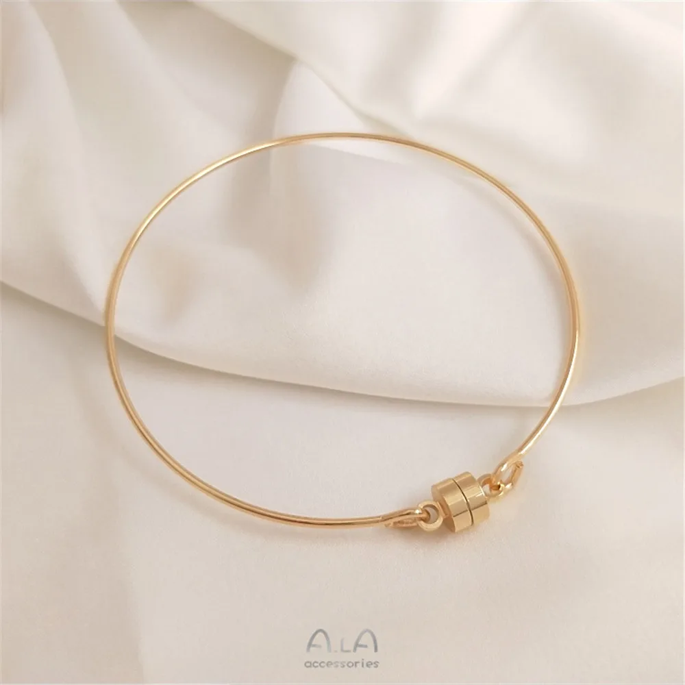 Magnet clasp circular bracelet 14K Gold Filled clasp bracelet simple fashion diy plated gold material