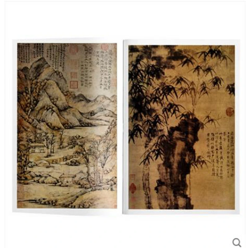 A Complete Collection Chinese Brush Ink Art Painting Album Yuan Dynasty Huang Gongwang WuZhen NiZan WangMeng Book Sumi-e