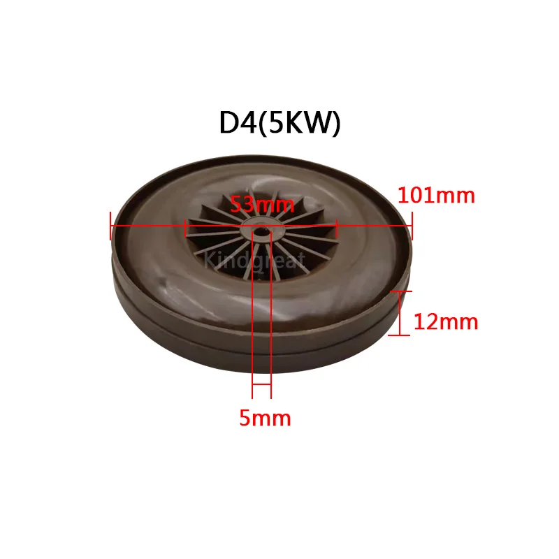 Ventilateur intérieur de chauffage de stationnement en plastique, roue éolienne jaune, chauffage au carburant, accessoires de chauffage à l'air, 5KW, 2KW