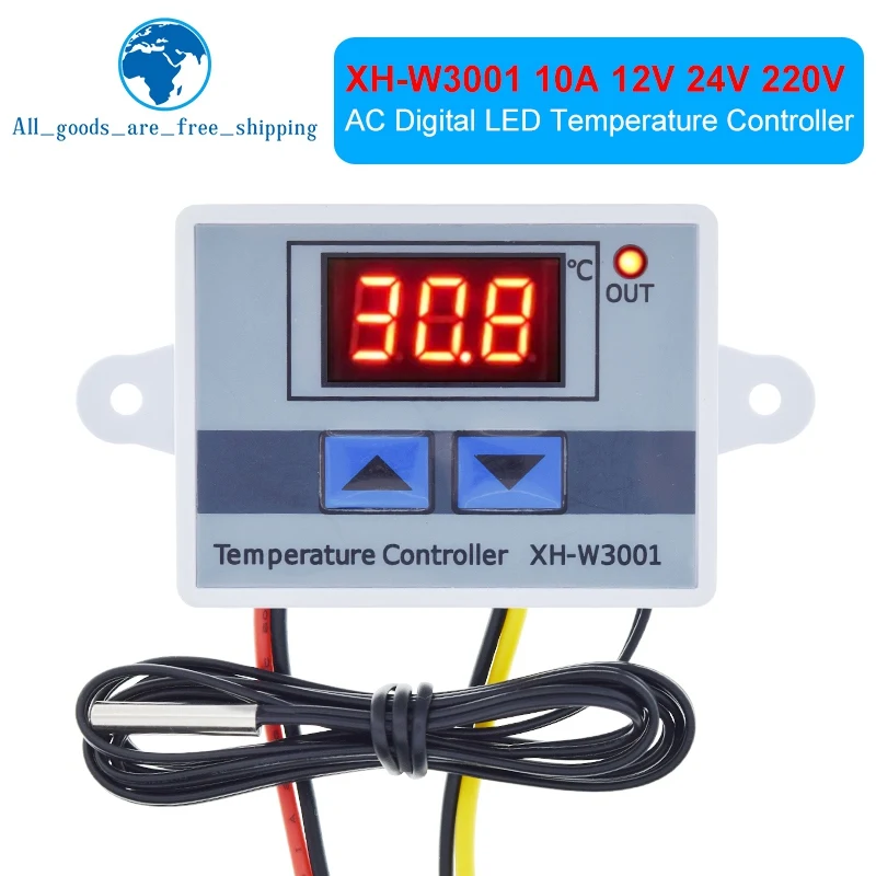 W3001 110V 220V 12V 24V Digital Temperature Controller Thermostat Thermoregulator Aquarium Incubator Water Heater Temp Regulator