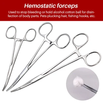 1 adet paslanmaz çelik hemostatik kelepçe forseps cerrahi forseps cerrahi aracı iğne tutucu pense düz/dirsek kafa