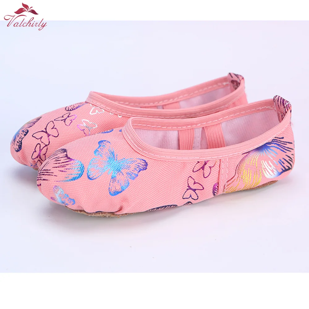 New Canvas Kids Ballet Dance  Pointe Shoes Yoga Gym Women  Sneakers Girls Ballet Slippers Butterfly Shoes for Children