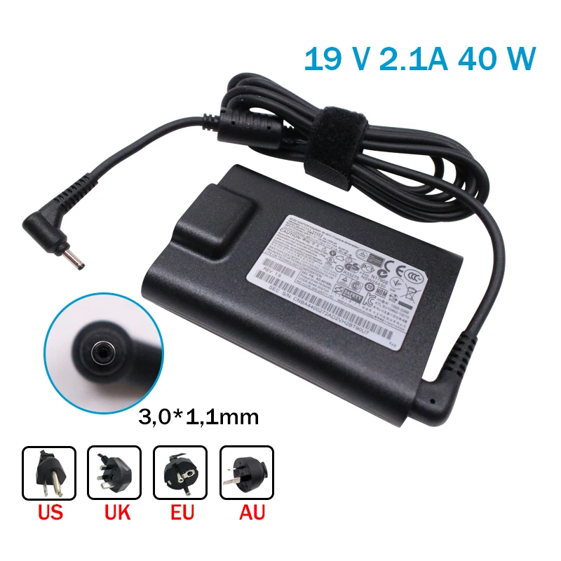 19 V 2.1A 40 W 3,0*1,1mm PA-1400-24 AC Cargador de Ordenador portátil para for Samsung serie 3 5 7 9 AD-4019SL NP500P4C NP520U4C