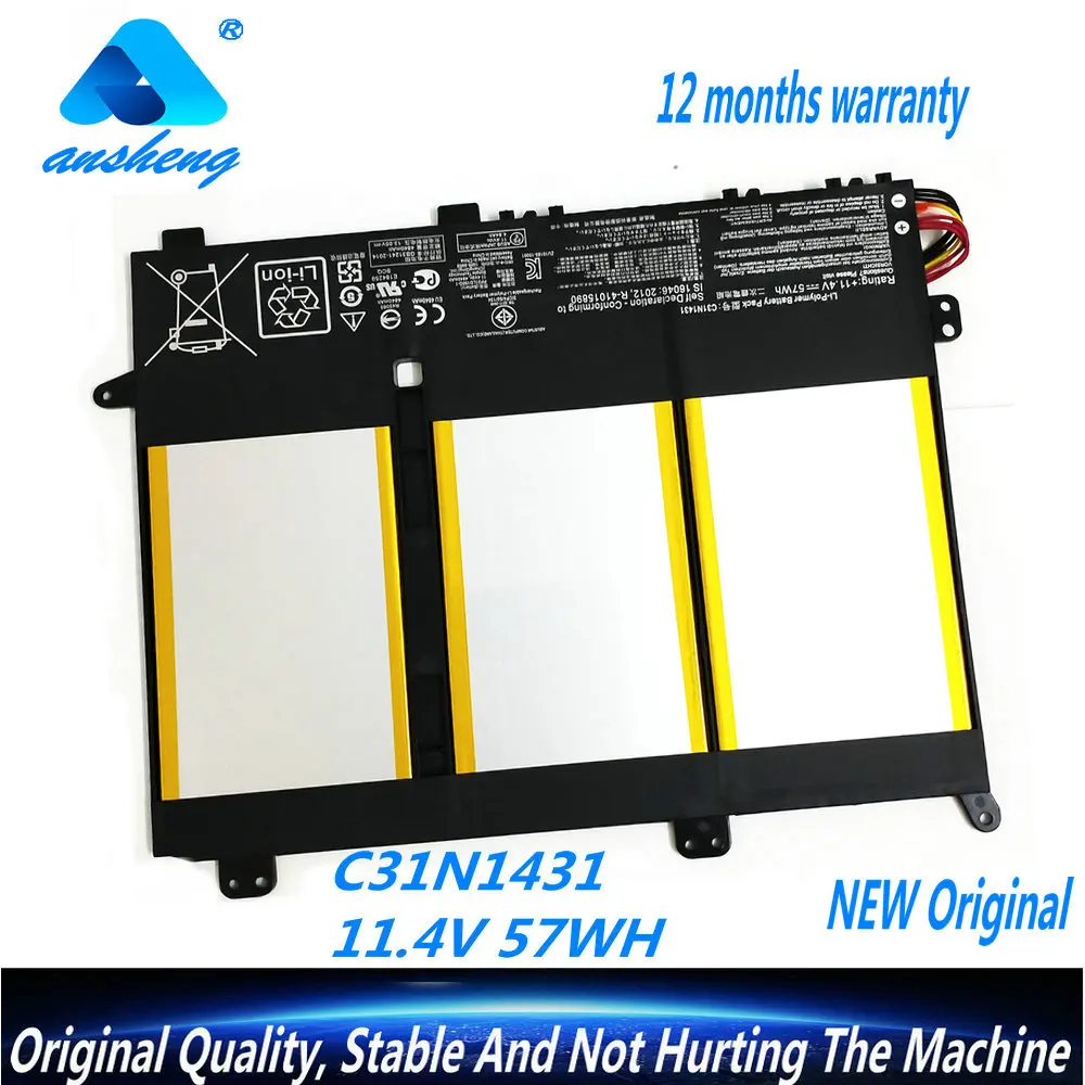 

Genuine C31N1431 Laptop Battery For Asus EeeBook R416SA L403SA E403SA-WX0002H FA087T VivoBook L403NA R416NA 11.4V 57WH