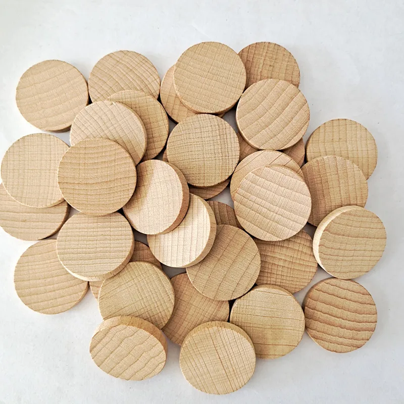 20pcs 30MM Unfinished Wooden Circles Natural Unfinished Round Disc Circle Wood Cutouts Wood Pieces Wooden Cutouts Ornaments