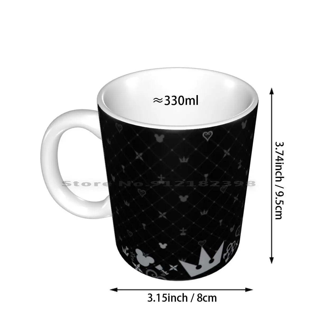 Kingdom Hearts Pattern2 Ceramic Mugs Coffee Cups Milk Tea Mug Kh Kingdom Hearts Kingdom Sora Pieces Memory Dream Anime Geek