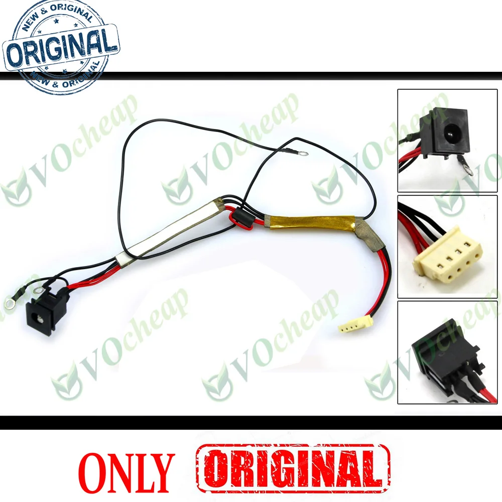 Genuine Laptop DC Power Jack with Cable for Toshiba Satellite P300 P300D P305 P305D Jack - PJ093 - for Notebook Connector Socket