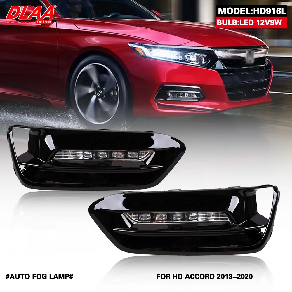 

DLAA For ACCORD 2018 2019 2020 Front Fog Lights Car Styling Spot Light Fog Lamps With Switch - 1 Pair