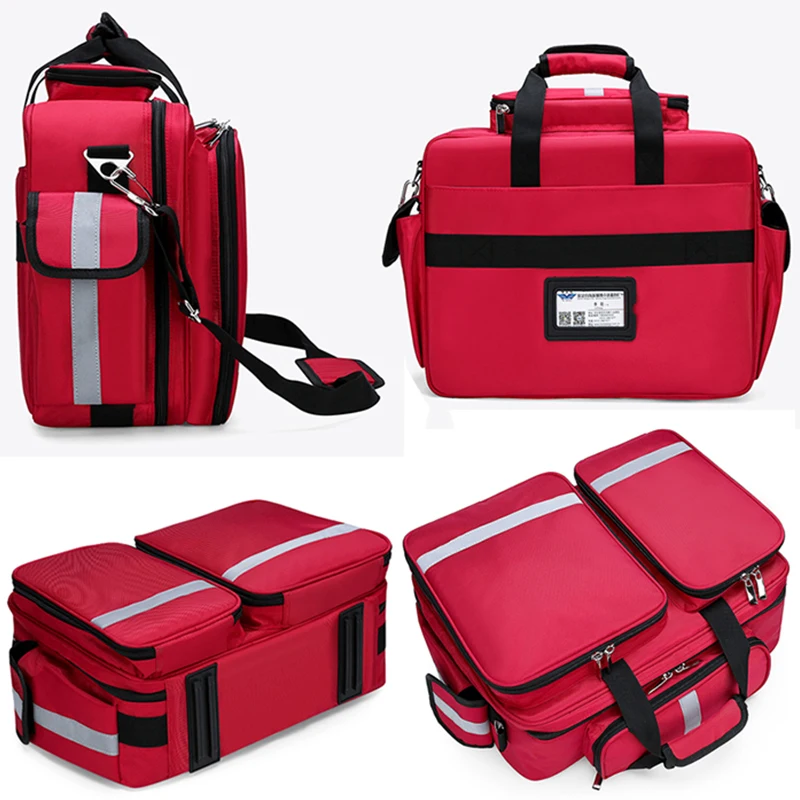 Imagem -04 - Bolsa de Primeiros Socorros Nylon de Emergência Multi-pocket Messenger Bolsa Portátil Emergência Medical-rescue Segurança Viagem Família ao ar Livre Isolamento