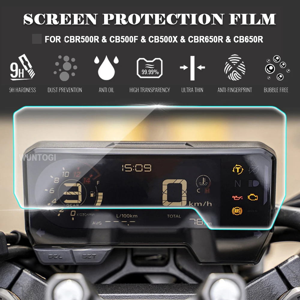 For HONDA CBR500R CB500F CB500X CBR650R CB650R 2019 2020 Dashboard Screen Protector Cluster Scratch Screen Protection Film