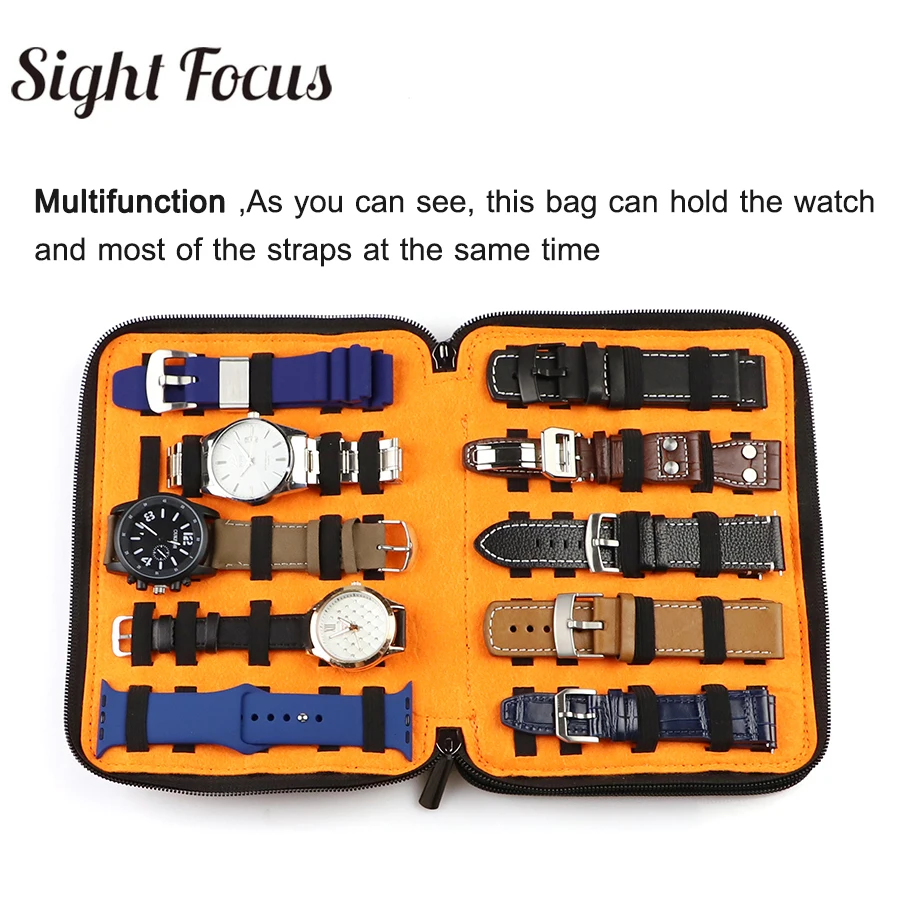 20 Slots Travel Watch Jewelry Organizer Watch Box Case Watch Holder Watchband Storage For Apple Watch Band Strap Organizer Pouch