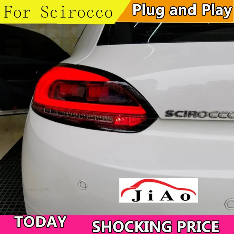 

Автомобильный Стайлинг для VW Scirocco светодиодный 2009-2014 задний фонарь задний багажник крышка лампы drl + сигнала + тормоз + обратный