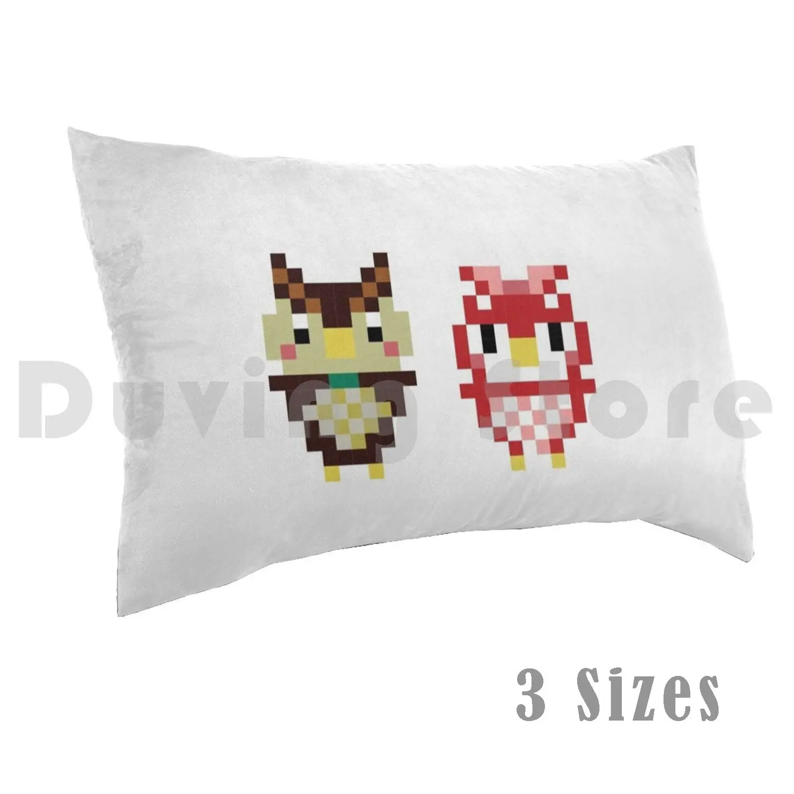 8-Bit Blathers & Celeste Pillow Case DIY 50*70 Animal Acnh New Horizons Switch Tom