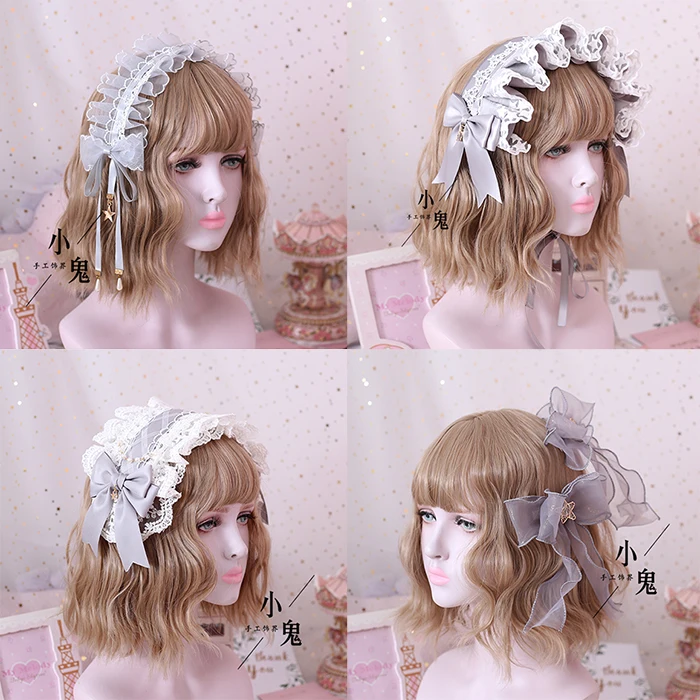 

Lolita Headdress Stars Magic Angel Street Japanese-style Hand Made Headdress Lolita Hair Band Hair Accessories KC Side Clip