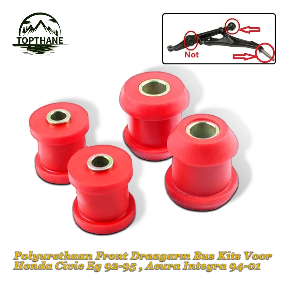 PROTHANE- Front Control Arm Bushing Kit Fit For Subaru Impreza & WRX 98-05 Red