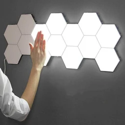 NewTrend Touch Wall Lamp Creative Honeycomb Modular Assembly Helios Quantum lamp LED Magnetic decoration Wall Light Bedroom Lamp