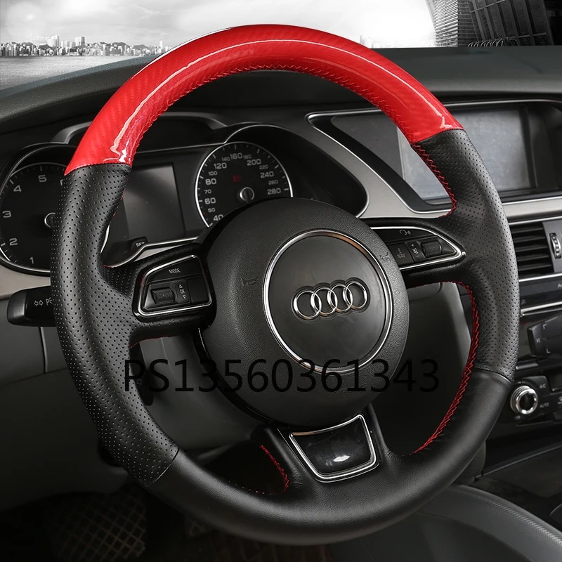 

Suitable for Audi A3 A5 A7 A4L A6L Q3 Q5L Q7 A1 RS3 RS4 TT Hand-stitched leather suede steering wheel cover