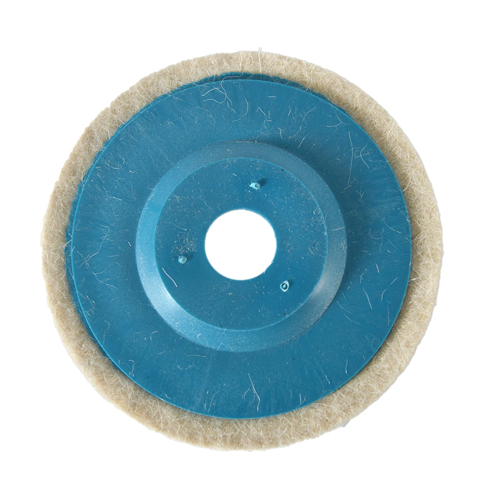 Ruota in lana ad angolo 4*16 fori ruota per lucidatura in lana da 4 pollici copertura blu 100 smerigliatrice angolare abbinata a strumenti di lucidatura e molatura