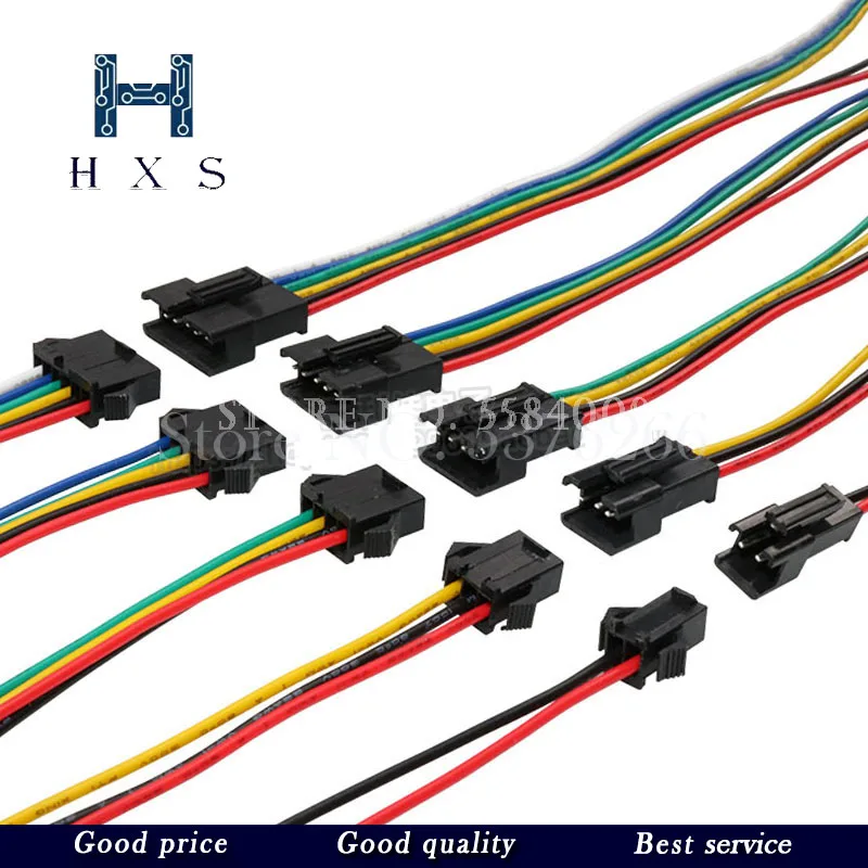 5pair~100pairs 3pin 4pin 5pin 6pin JST LED Connectors,Male And Female Connector for 3528 5050 RGB RGBW RGBWW LED Strip light