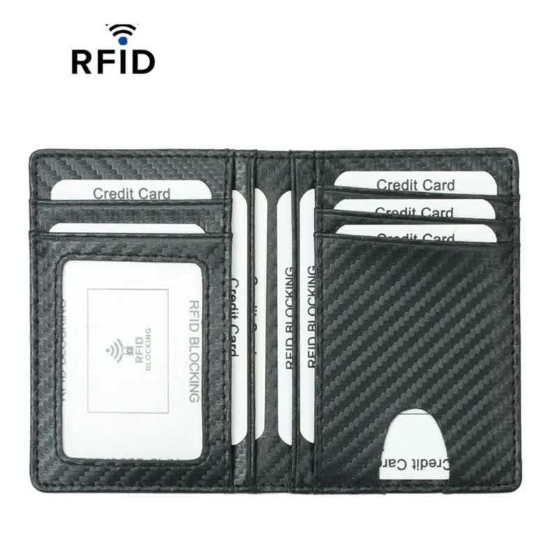 066F Men PU Leather Credit Card Driver License Holder Cards Case Pocket Wallet