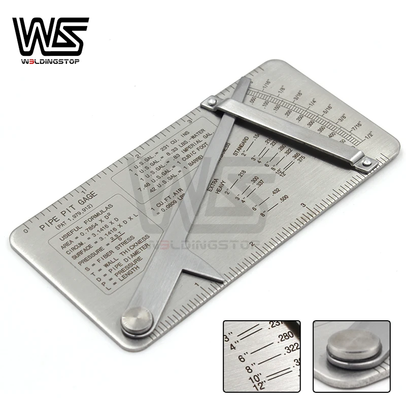 Pipe Pit Welding Gauge Gage Test Ulnar Weld Pipeline Concave Inspection Ruler Measuring Tools