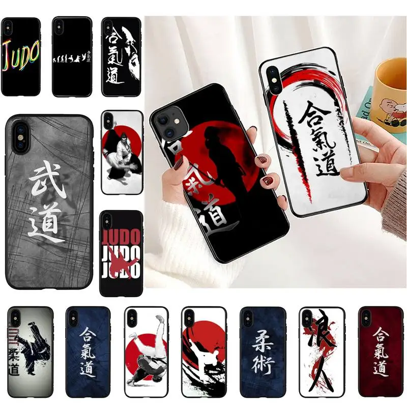 Japan aikido Judo Phone Case for iphone 13 11 8 7 6 6S Plus 7 plus 8 plus X XS MAX 5 5S XR 12 11 Pro max se 2020 Funda Cover