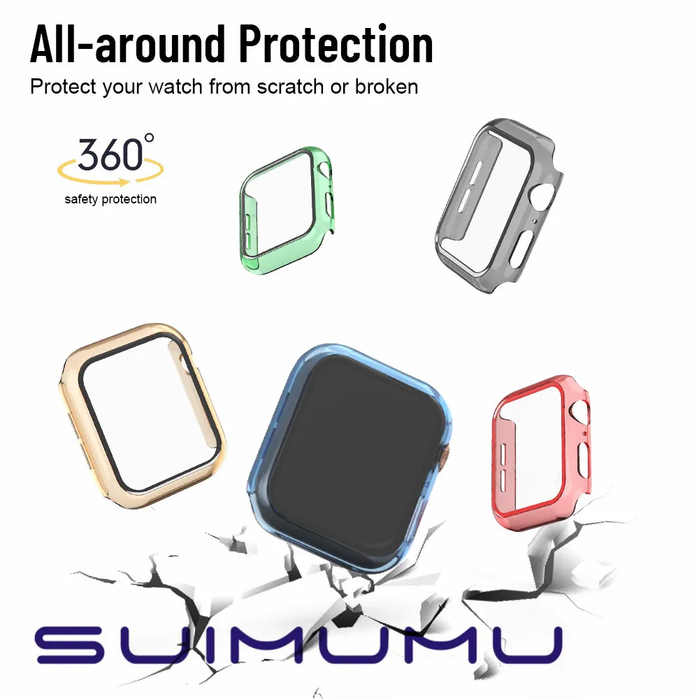 Compatible with Apple Watch Case Screen Protector Iwatch Full Coverage Case for Apple Watch SE Series 6/5/4 XMUXI81018
