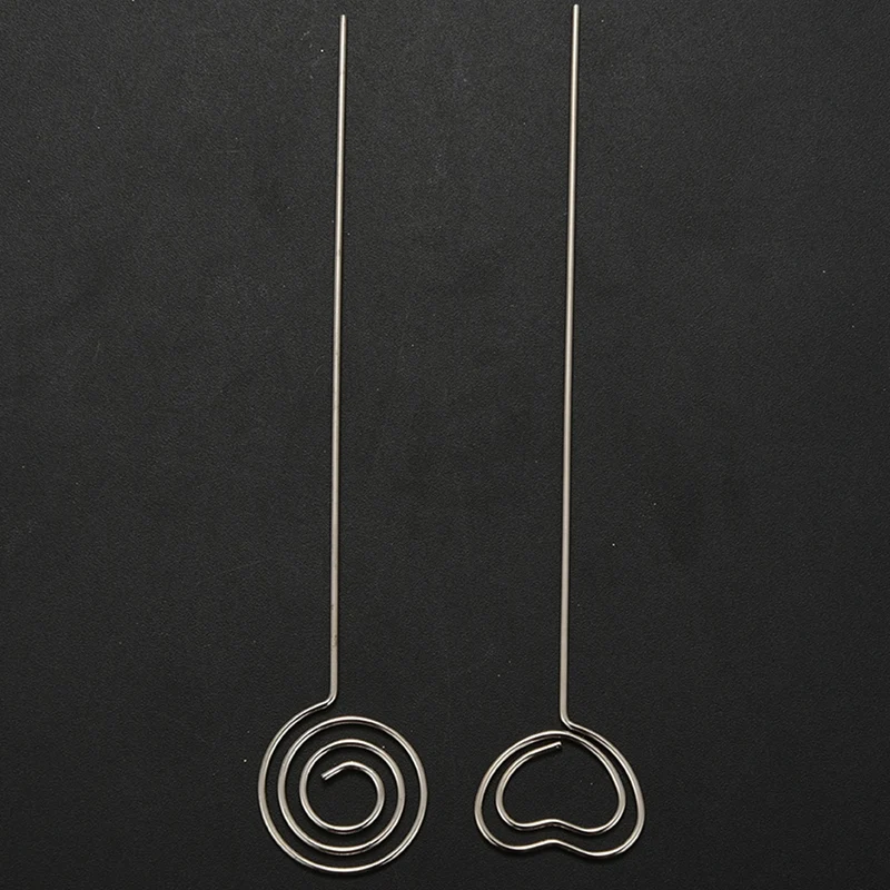 60 Miếng Kim Loại Dây Ghi Nhớ Kẹp Note Đựng Thẻ Bảng Số Kẹp Ảnh Đứng Cho Tiệc Cưới Bánh Trang Trí, vòng Và Trái Tim Sh