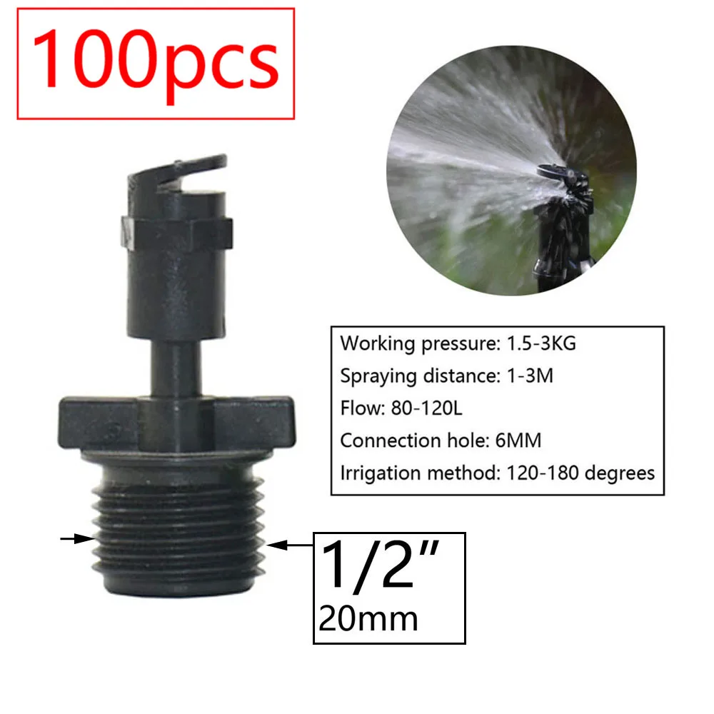 Greenhouse Rotating Watering Sprinkler Dripper Drip Irrigation Garden Adjustable Mist Emitters Stake Micro Spray Refraction Nozz