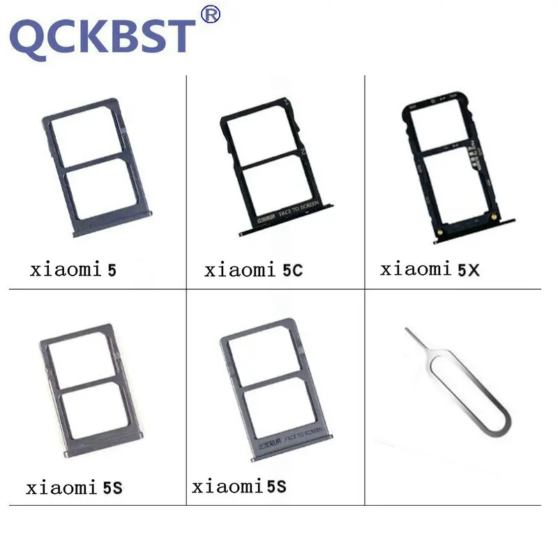 New Sim Card Slot Tray Holder Adapter Parts For Xiaomi mi 5 5C 5X 5S 5splus SIM Needle feeding