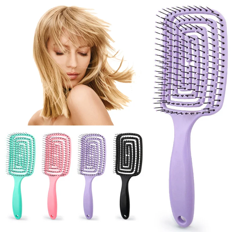 

Professional Vented Hair Brush Detangling Hair Comb.Hairdressing Styling Tools Hollow Arc Mosquito Coil Design Salon Home Use