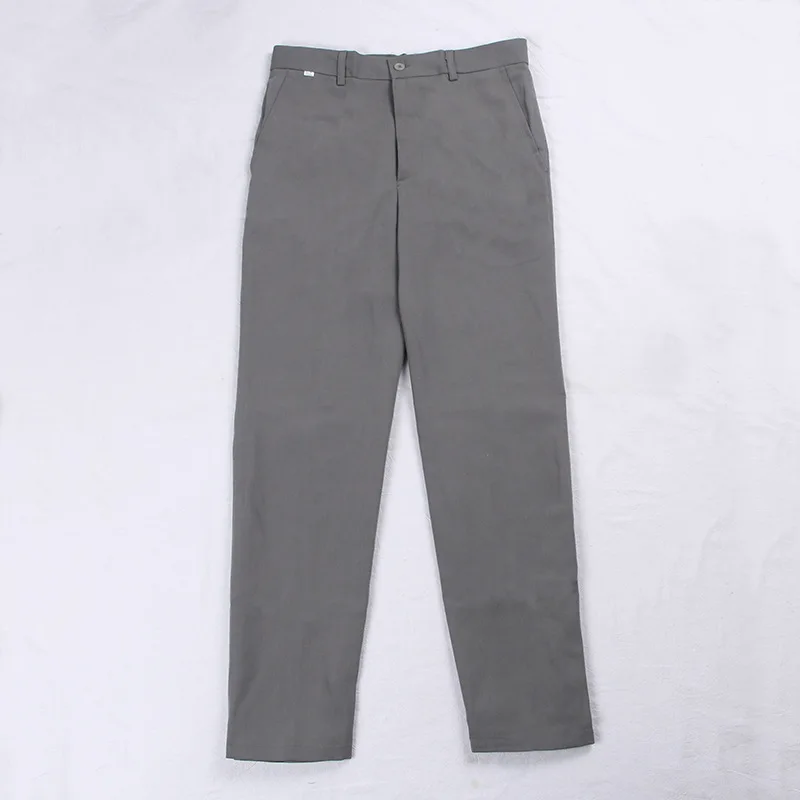 Men British Style JK High School Uniforms Suit Pants Students Harajuku Japanese Preppy Style Plus Size High Waist Pants Grey 3XL