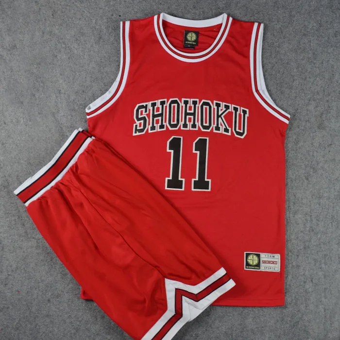 Boys Girls Anime Shohoku School Basketball Team Slam Dunk Cosplay Costume Sport Wear Sets Sakuragi Hanamichi Child Jersey Suits