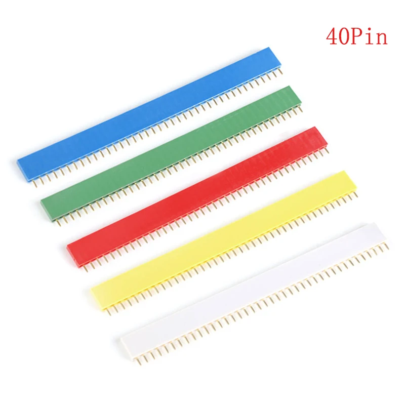 10PCS 1X40 PIN Single Row Straight FEMALE PIN HEADER 2.54MM PITCH Strip Connector Socket 140 40p 40PIN 40 PIN FOR PCB Arduino