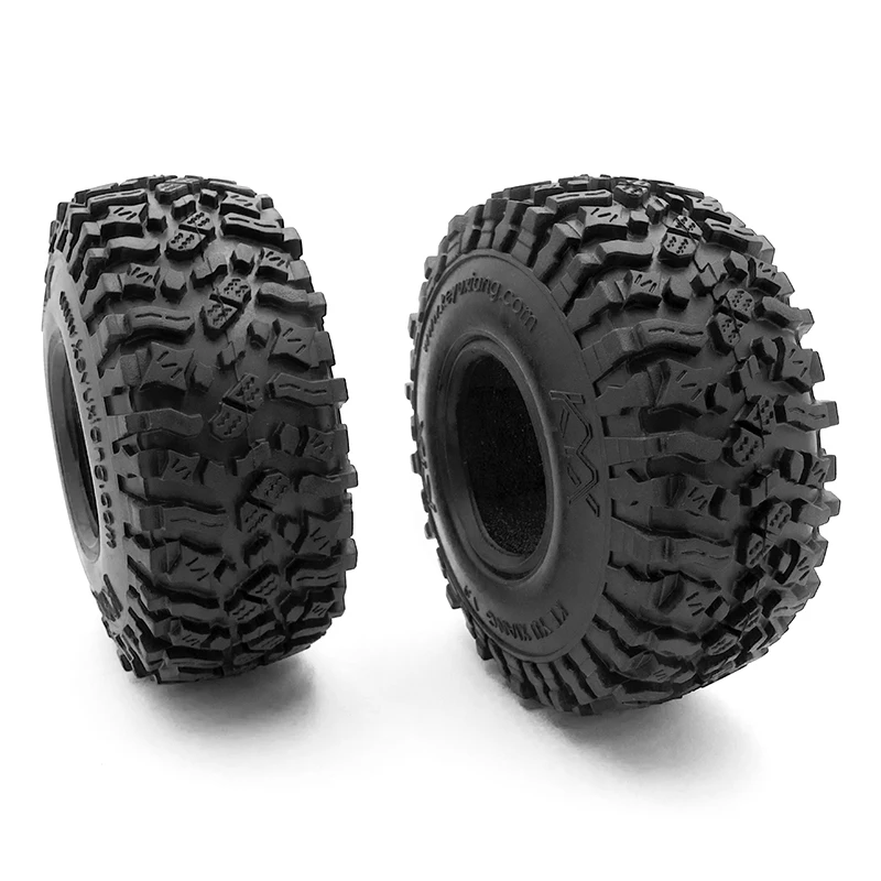 KYX Racing Rubber 1.9 Inch Tire 118mm x 45mm Tyre for 1/10 Rc Crawler Car Axial SCX10 II 90046 D90 Wraith Traxxas TRX4 (2pcs)