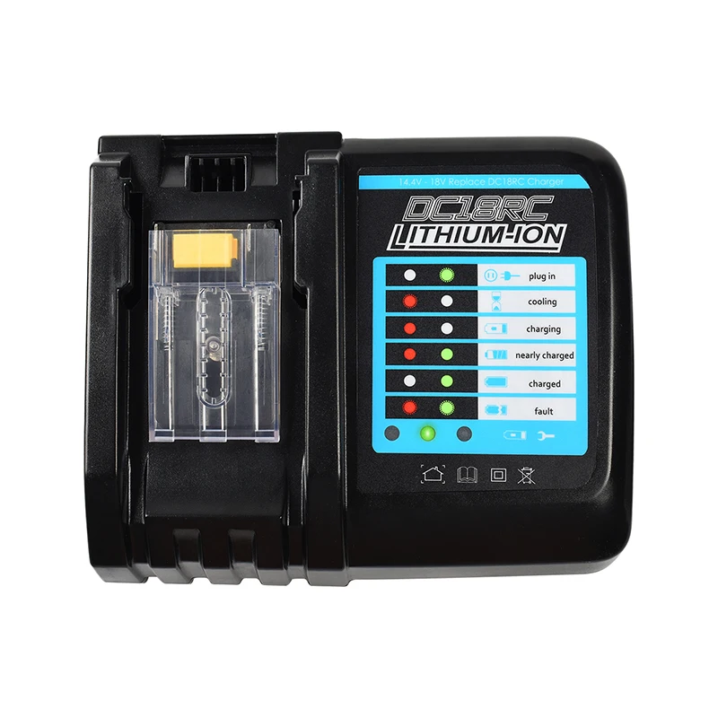 Bonacell DC18RC 18V Battery Charger for Makita 14.4V-18V Lithium Battery BL1830 BL1840 BL1850 BL1860 BL1815 BL1430 BL1450 BL1440