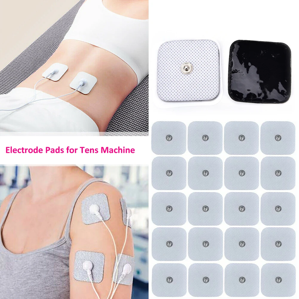 

10/20Pcs Tens Electrode Pads Conductive Gel Self Adhesive Replacement For Tens Acupuncture Machine EMS Pulse Slimming Massager